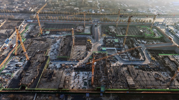 匠心筑安居！二分公司北席村城中村改造項目筏板基礎(chǔ)工程提前完工